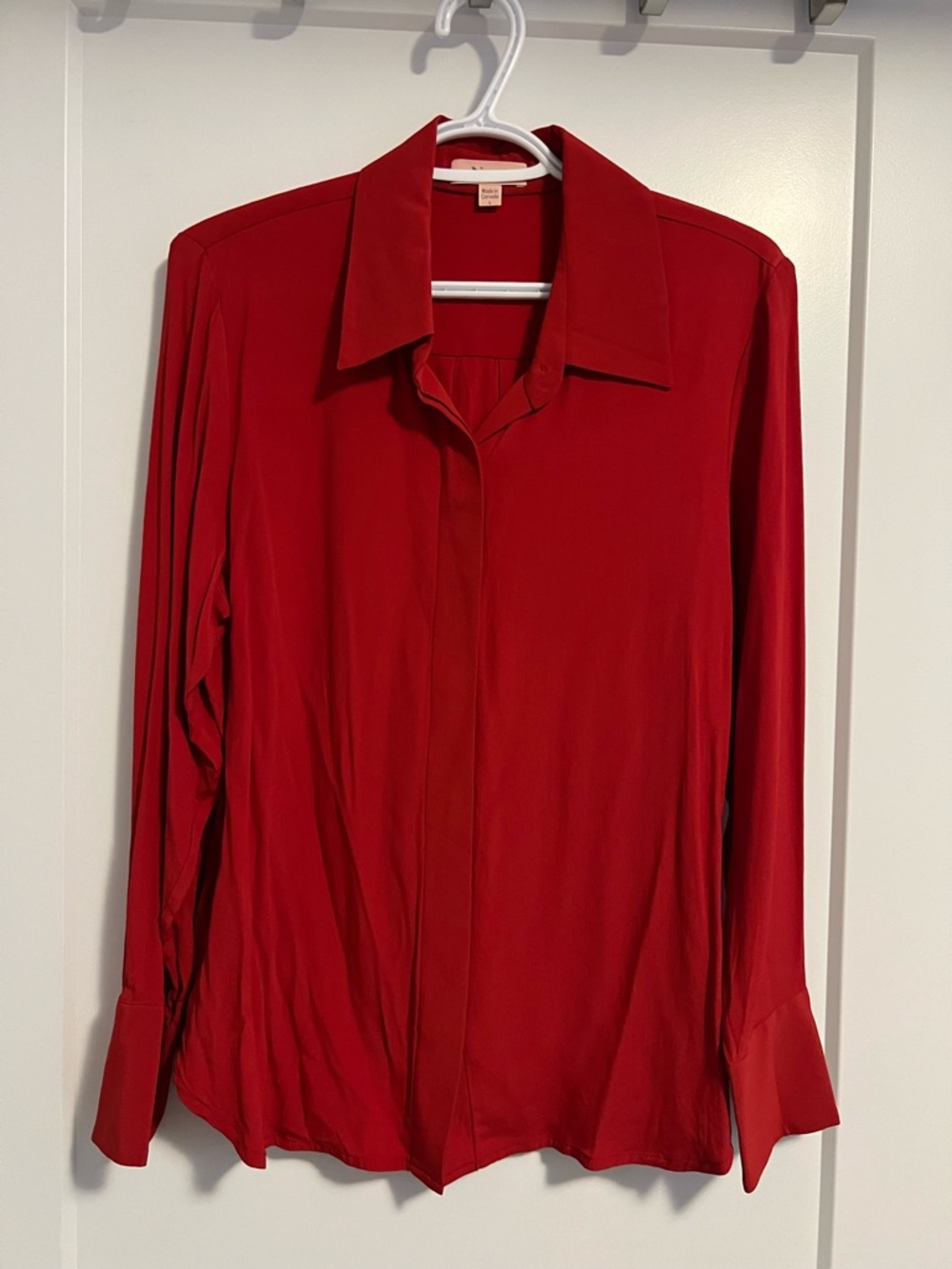 Numi Simone Silk Blouse | Red | Size L